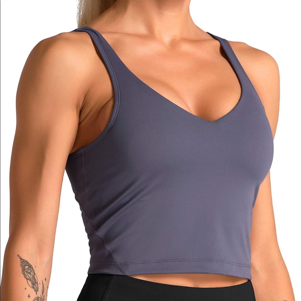 Sports Bra for Women Longline Padded Bra Yoga Crop Tank Top